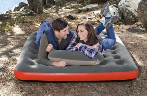 Materac dmuchany 203x152x22cm Roll&Relax Bestway 67703 z torbą pompującą na Arena.pl