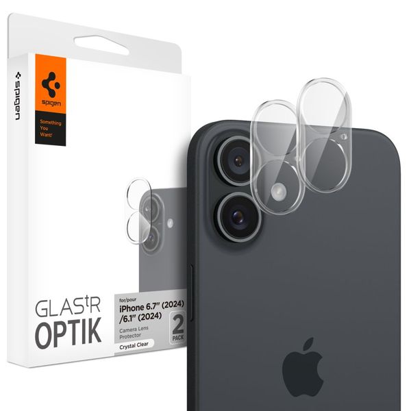osłona aparatu spigen optik glas.tr camera protector 2-pack iphone 16 zdjęcie 1