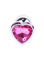 plug-jewellery silver  heart plug- pink