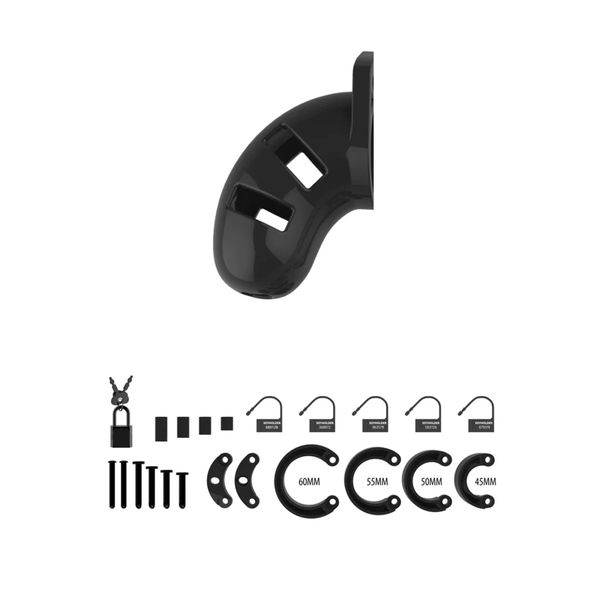 Model 13 Chastity Cock Cage Black - 6,5 Cm zdjęcie 4