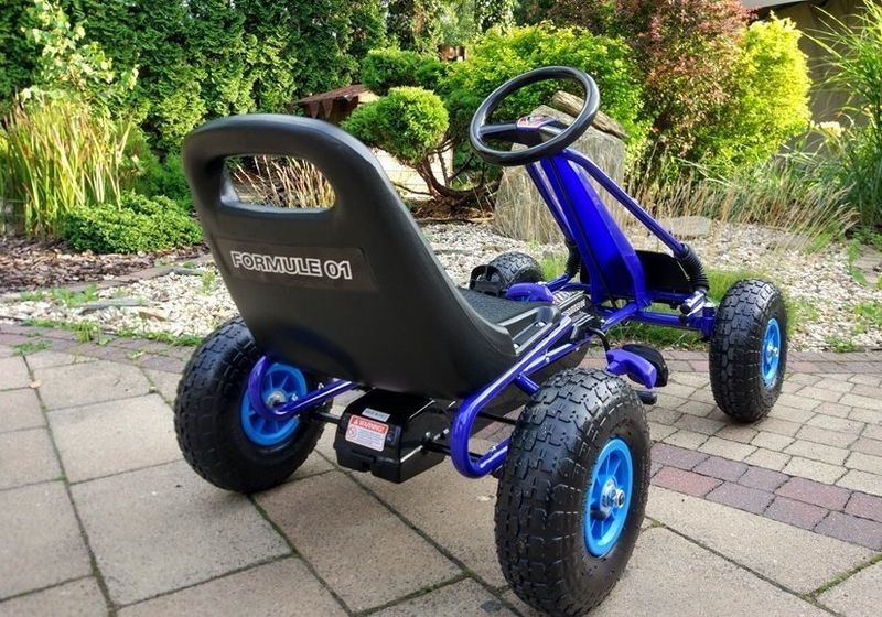 Gokart  Niebieski A-15 Pompowane Koła zdjęcie 3