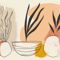 Plakat 40x40cm Szkice Botaniczne