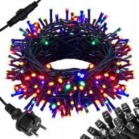 LAMPKI CHOINKOWE 500 LED FLASH MULTIKOLOR GRUBY KABEL STAŁE ŚWIATŁO ZEW.