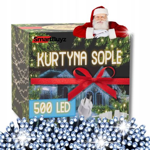 SOPLE LED 500 LAMPKI ZIMNE WISZĄCE 22M ZEWNĘTRZNE WEWNĘTRZNE EFEKT FLASH na Arena.pl