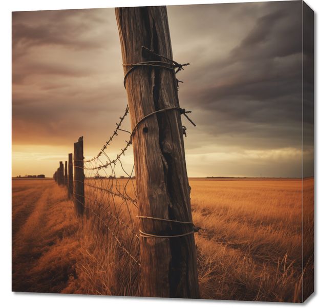 Obraz 70x70cm Zachód na Pograniczu zdjęcie 1