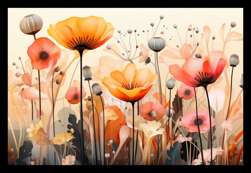 Plakat 30x20cm Taneczne Maki zdjęcie 2