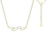 POZŁACANY NASZYJNIK GWIAZD AŻUROWY LISTEK LIŚĆ