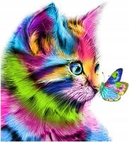 Obraz MALOWANIE PO NUMERACH Kot Kotek 40x50