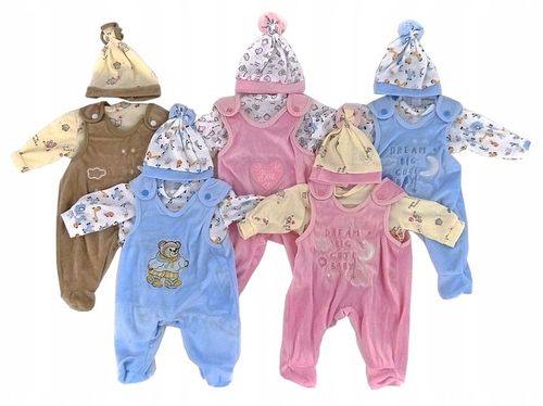 różowe BABY ubranko BORN dla lalki BOBAS sukienka PAJACYK czapka BUCIKI 403 na Arena.pl