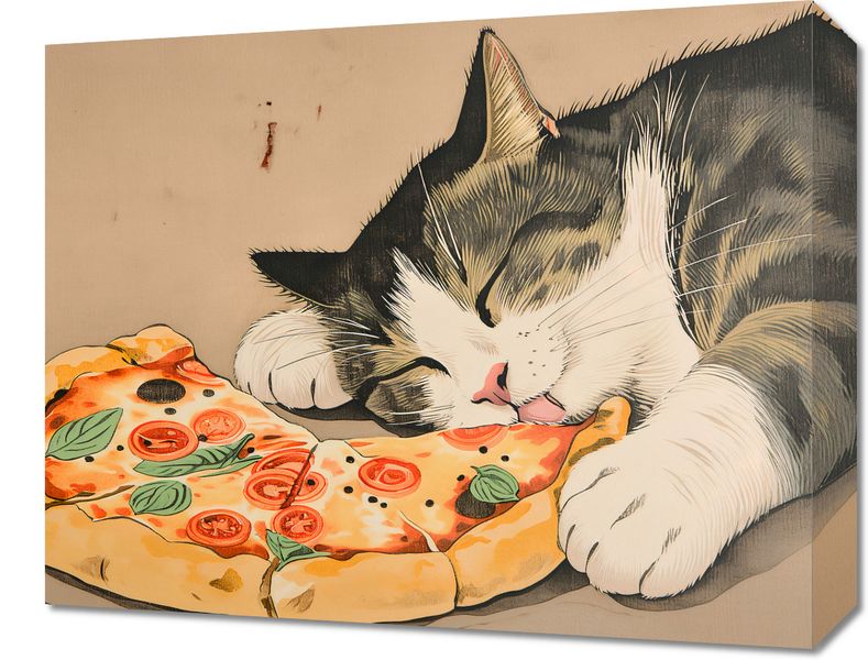Obraz 50x40cm Pizza Dla Kota zdjęcie 1