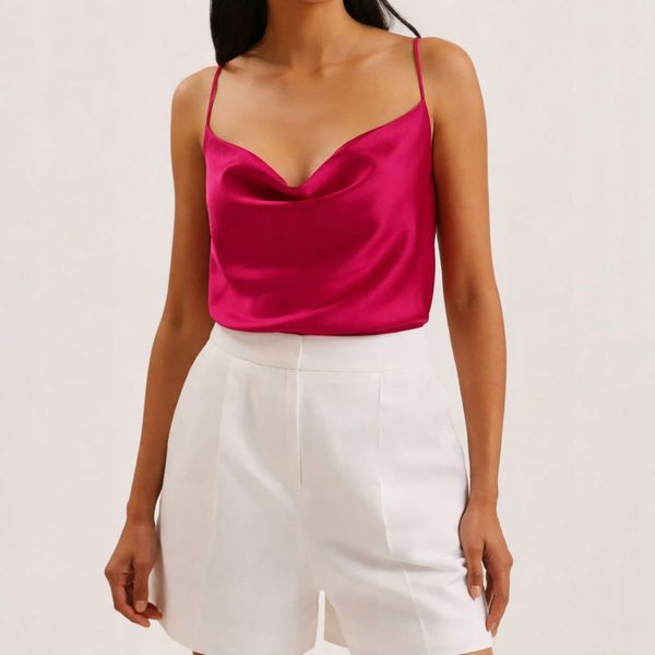 TED BAKER Kiti Satin Cowl Neck Cami Top 34 zdjęcie 1