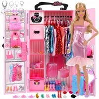 Szafa dla Lalek Garderoba dla Lalek Domek dla Lalek Akcesoria Lalka +GRATIS