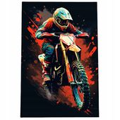 2 x Obraz 120x80 samochody motor cross aprilla kawasaki enduro abstrakcja a