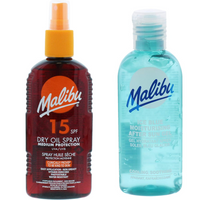 Malibu SPF15 Olejek Brązujący 200ml + Żel Po Opalaniu 100ml