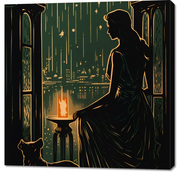 Obraz 100x100cm Nocne Szeptanie zdjęcie 1
