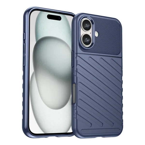 etui silikonowe thunder case do iphone 16 - niebieskie zdjęcie 1