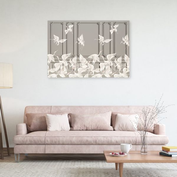 Emaga Obraz na płótnie, Żurawie w locie - 60x40 zdjęcie 2