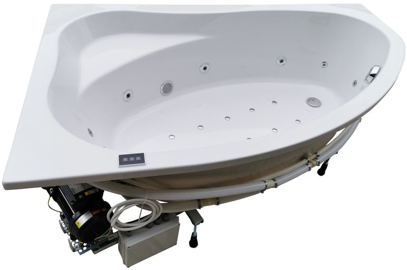 Narożna wanna spa z hydromasażem 145x95 lewa prawa jacuzzzi Polska zdjęcie 12