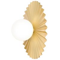 Dekoracyjny kinkiet ścienny Marbella W01425AU Cosmolight kula muszla złoty biały