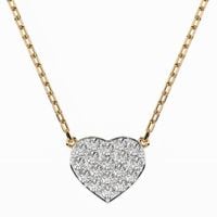 naszyjnik z żółtego srebra 925 z diamentem (brylantem) 0,09 ct lab