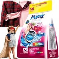 Proszek do prania Purox Clovin kolor kolorów 9,2 kg perfumowany 120 prań