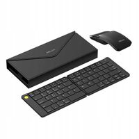 ZESTAW Mysz Bezprzewodowa + Mini Klawiatura Bluetooth Składana + Podstawka