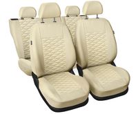 Uniwersalne skórzane pokrowce MODERN MP-3 BEŻOWE do DAIHATSU SIRION I II III