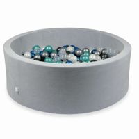 Suchy basen 110x40cm Velvet Soft Jasnoszary z piłeczkami 500szt (metaliczny turkus, metaliczny niebieski, srebrne, metaliczny grafit, przezroczyste, perłowe)