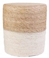 Pufa TABU naturalne plecione siedzisko do salonu loft podnóżek boho