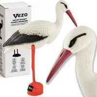 Vezo bocian stojący duży jak żywy figurka ogrodowa dekoracja do ogrodu 82cm