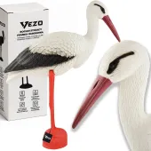 Vezo bocian stojący duży jak żywy figurka ogrodowa dekoracja do ogrodu 82cm