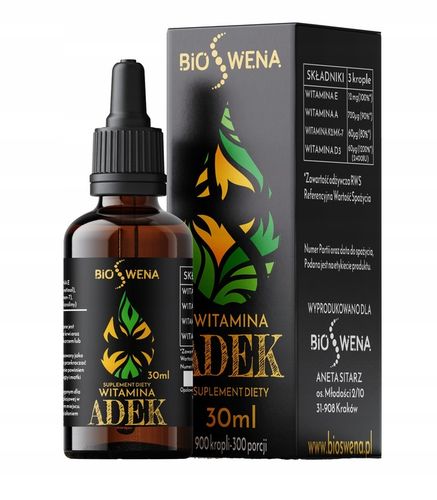 ADEK Witamina ADEK FORTE 30ml A D3 E K2-MK7 w kroplach na Arena.pl