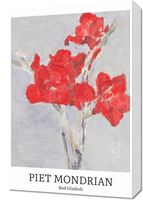 Obraz 40x60cm Design Red Gladioli, Mondrian Vintage do Salonu