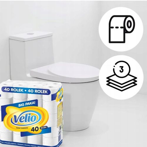 Papier toaletowy 3 warstwowy Almusso BIG 40 rolek biały na Arena.pl