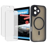 2x folia ochronna do iphone 17 matowa + magsafe etui czarne tpu