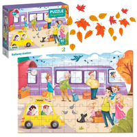 Puzzle Edukacyjne Dworzec Kolejowy 60 El. Dodo Dla Dzieci 300553