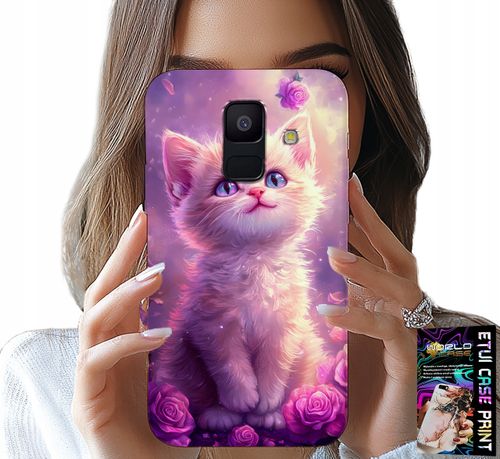 ETUI DO SAMSUNG A6 2018 - SŁODKI KOTEK, KOT, WZORY ZE ZWIERZĘTAMI na Arena.pl
