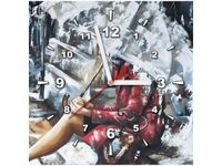 30X30CM ZEGAR DESZCZOWA DZIEWCZYNA OBRAZ DREWNO