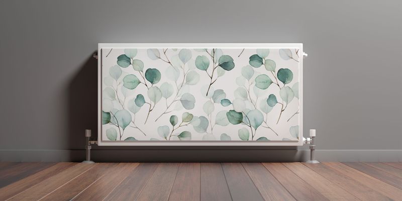 MAGNETYCZNA Maskownica Na Grzejnik Akwarelowe Liście 120cm x 60cm zdjęcie 3