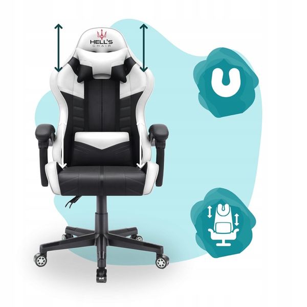 FOTEL GAMINGOWY DLA GRACZA BIUROWY HELL'S zdjęcie 8