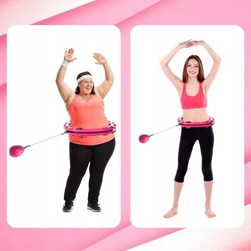 HULA HOP Z OBCIĄŻENIEM ODCHUDZAJĄCE KOŁO Z WYPUSTKAMI MASAŻER OBCIĄŻNIK na Arena.pl