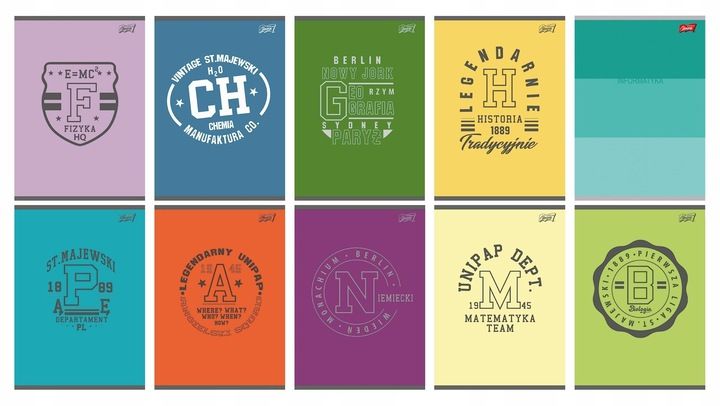 Komplet 10x Zeszyt A5 60k tematyczny ze ściągą zdjęcie 1