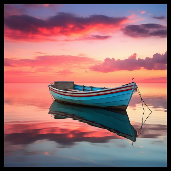 Plakat 60x60cm Spokój przed Połowem zdjęcie 2