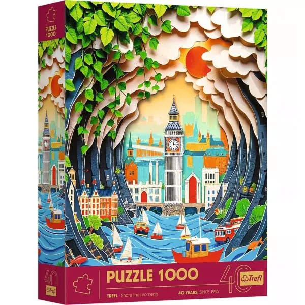 Puzzle 1000 elementów. Paper Art: Londyn zdjęcie 1