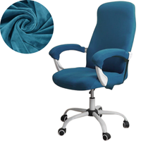 POKROWIEC NA FOTEL OBROTOWY WELUR AKSAMIT TURKUS