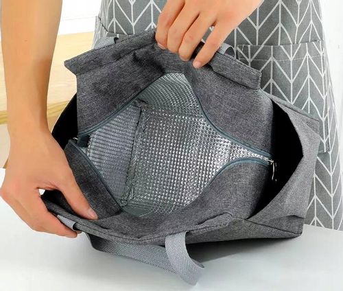 Torba termiczna izolacyjn piknik obiad Lunch plażę  T35_1_Granatowy na Arena.pl