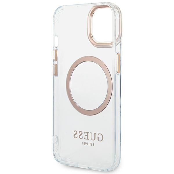 Etui Guess do iPhone 15 Plus, iPhone 14 Plus, Złoty, MagSafe zdjęcie 7