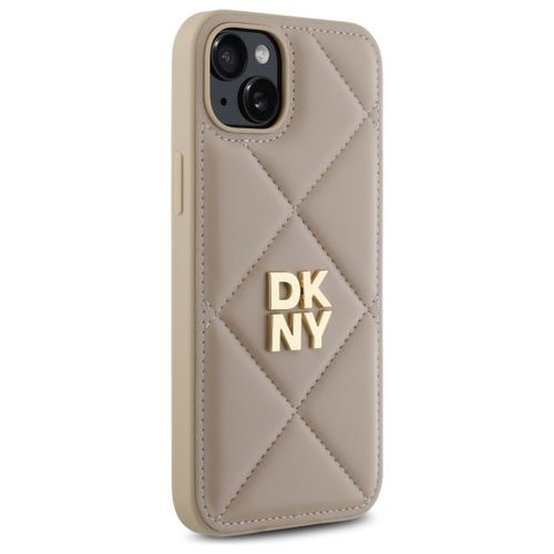 dkny dkhcp15mpqdsle iphone 15 plus 6.7  beżowy/beige quilted stack logo na Arena.pl