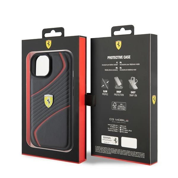 Etui Ferrari do iPhone 15, iPhone 14, iPhone 13, Czarny zdjęcie 8
