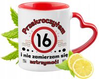 16 Urodziny Czerwony Z Uszkiem W Kształcie Serca Na Prezent